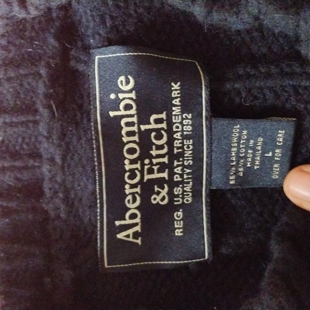 Abercrombie & Fitch blue mostly wool sweater heavy sweater